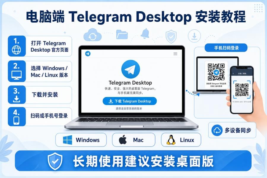 电报下载教程：Telegram 手机和电脑安装方法汇总 配图 1