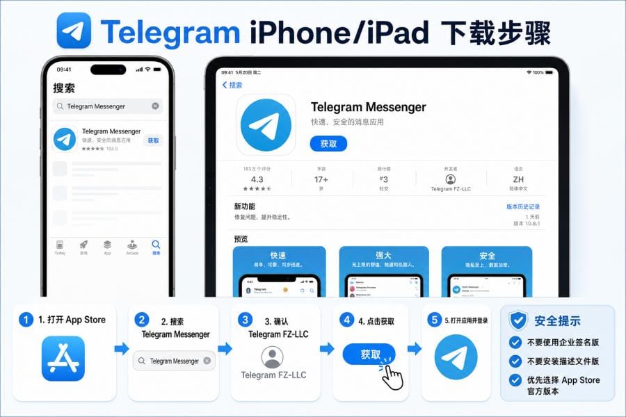 电报在哪里下载？官方入口与安卓/iPhone/电脑安装教程 配图 2
