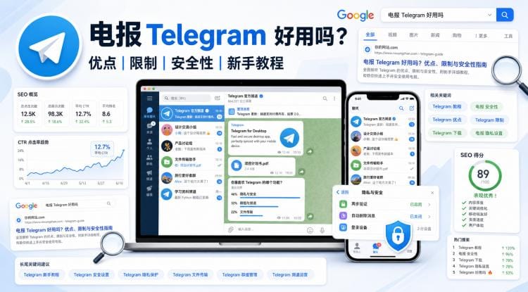 电报好用吗？Telegram 优点、限制、安全性与适合人群指南