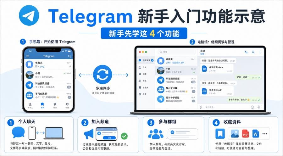 电报为什么受欢迎？新手怎么开始使用 Telegram 配图 2