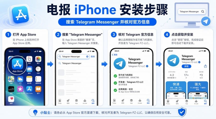 电报 iPhone 安装不了怎么办?苹果手机下载、注册与中文设置教程 image 2