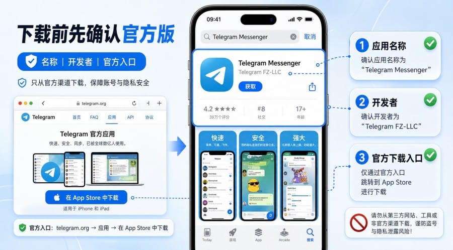 电报 iPhone 安装不了怎么办?苹果手机下载、注册与中文设置教程 image 1