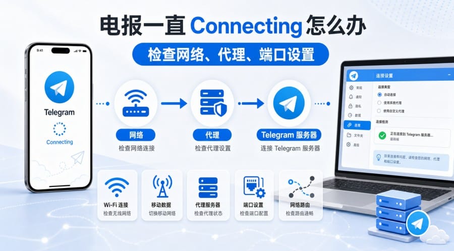 电报登录不了怎么办？Telegram 验证码、网络和设备排查教程 第 3 张正文图