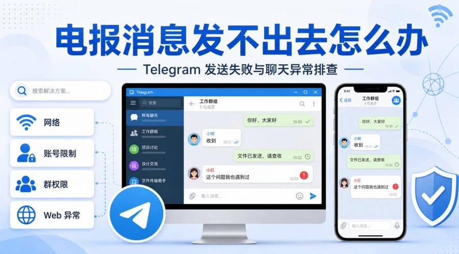 电报消息发不出去怎么办
