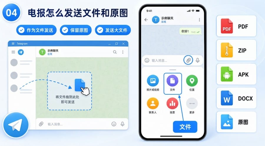 电报怎么发消息？文字、图片、文件和语音怎么操作 body image 3