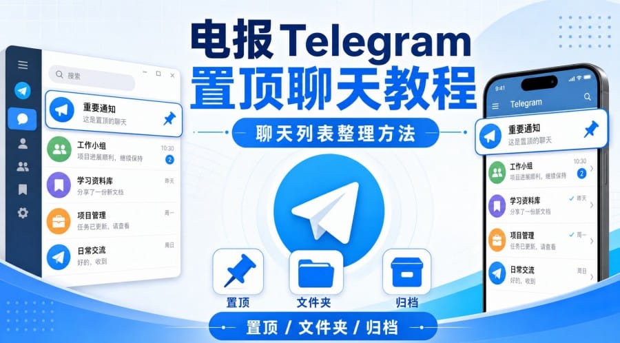 电报怎么置顶聊天?