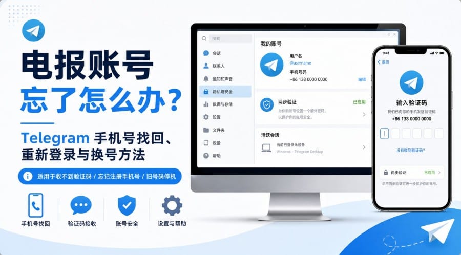 电报账号忘了怎么办?