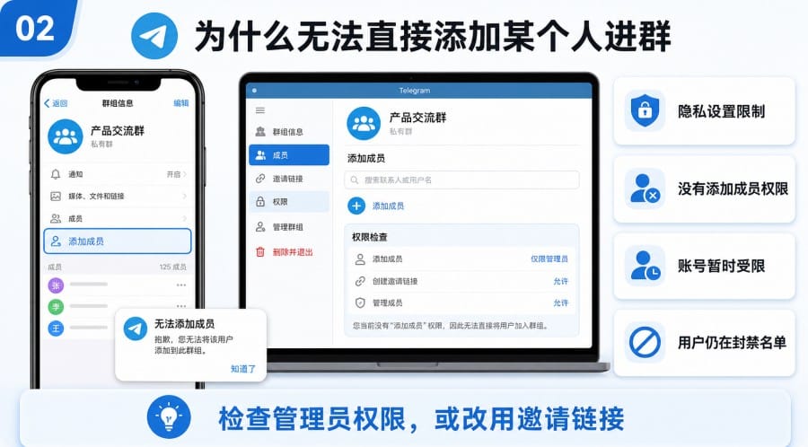 电报怎么邀请别人进群 - 配图 1