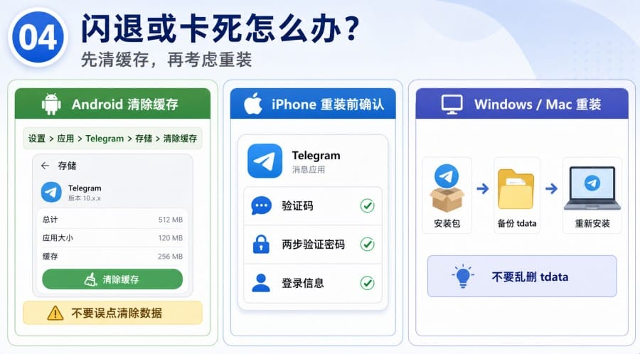 电报更新后不能用怎么办按故障类型排查 Telegram - 配图 3