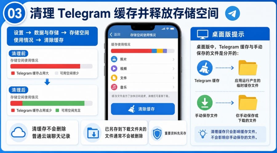 电报图片和视频一直转圈怎么办网络代理与缓存排查教程 - 配图 2