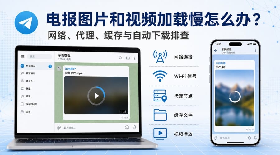 电报图片和视频一直转圈怎么办?网络、代理与缓存排查教程