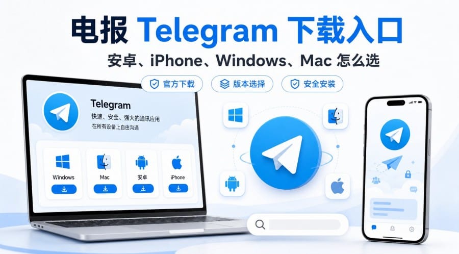 电报怎么下载?安卓、iPhone、Windows 与 Mac 版本选择指南