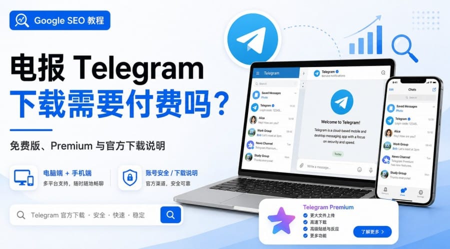 电报下载需要付费吗?Telegram 免费版、Premium 与官方下载说明