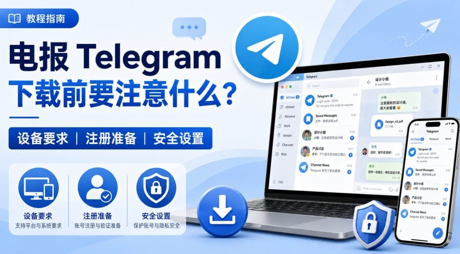 电报下载前要注意哪些问题?