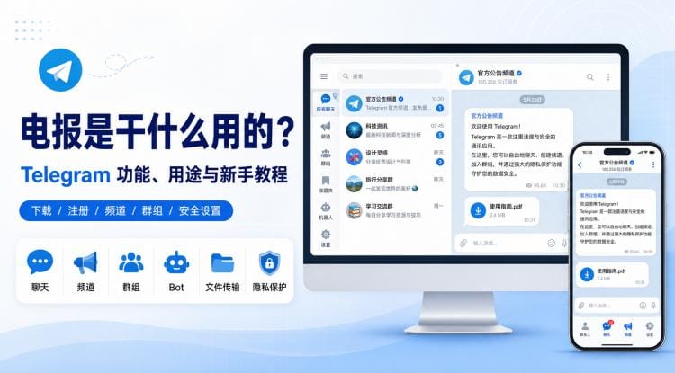 电报是干什么用的？Telegram 新手使用教程